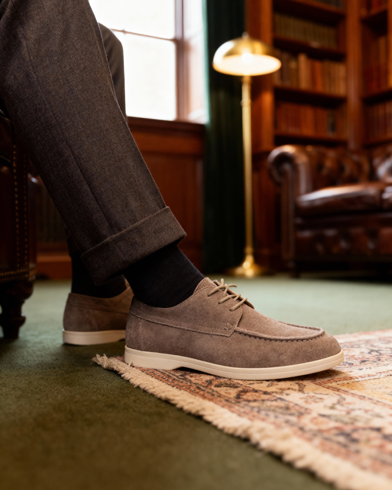 Premium Suede Lace Shoes - Old Money